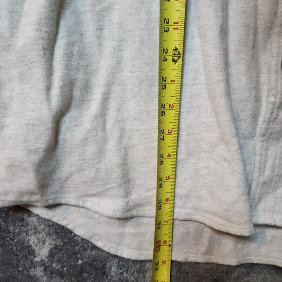 Quiksilver Men Hooded Flannel Drawstring Midweight Light Gray Button Up NEW XXL - Picture 11 of 11